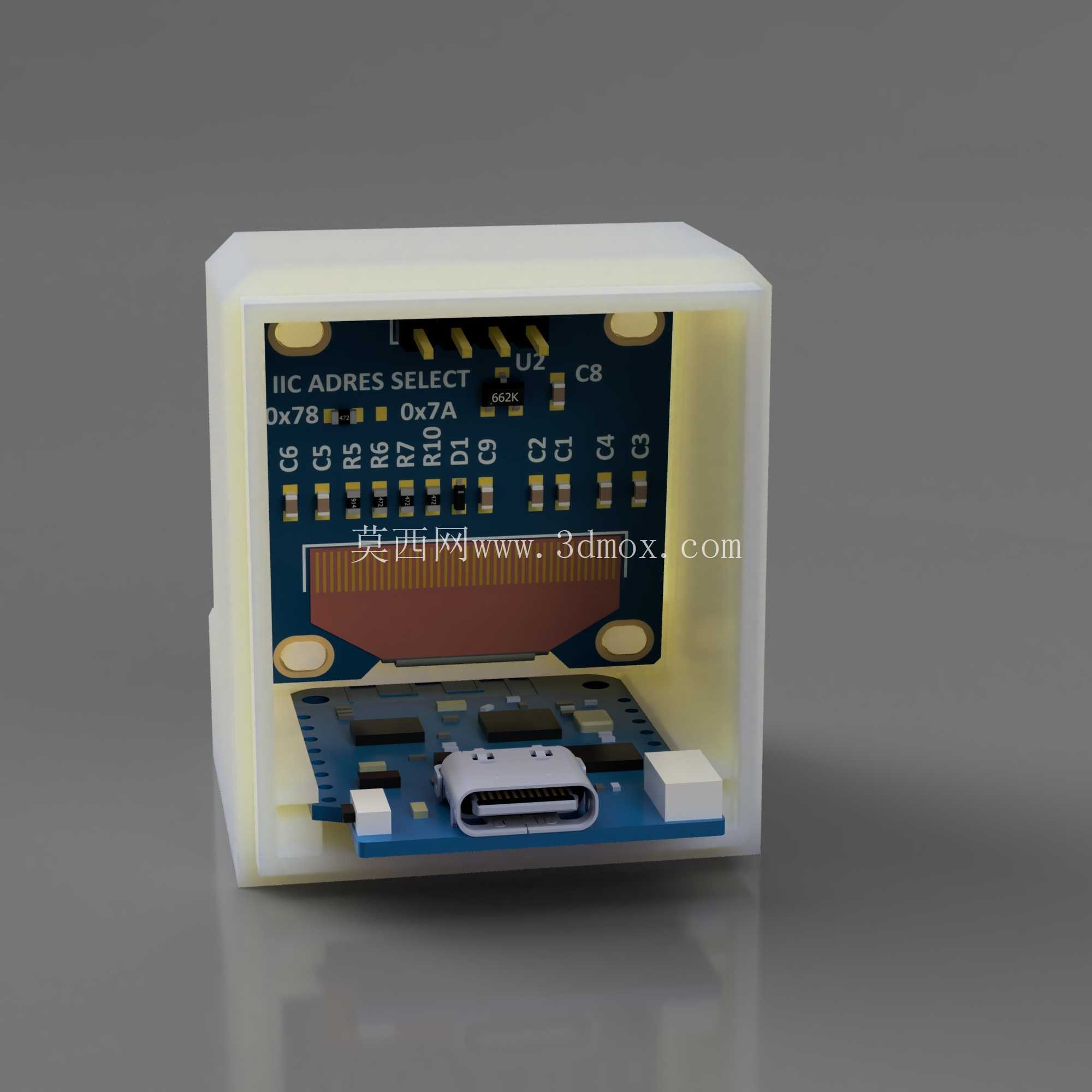 适用于 Wemos D1 Mini OLED 的迷你复古时钟外壳