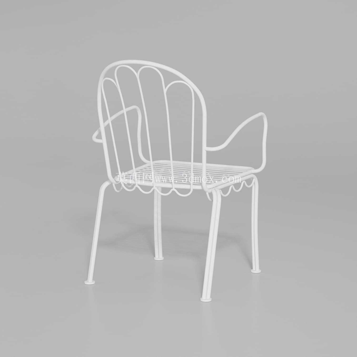 金属框架椅 – 3D线框设计