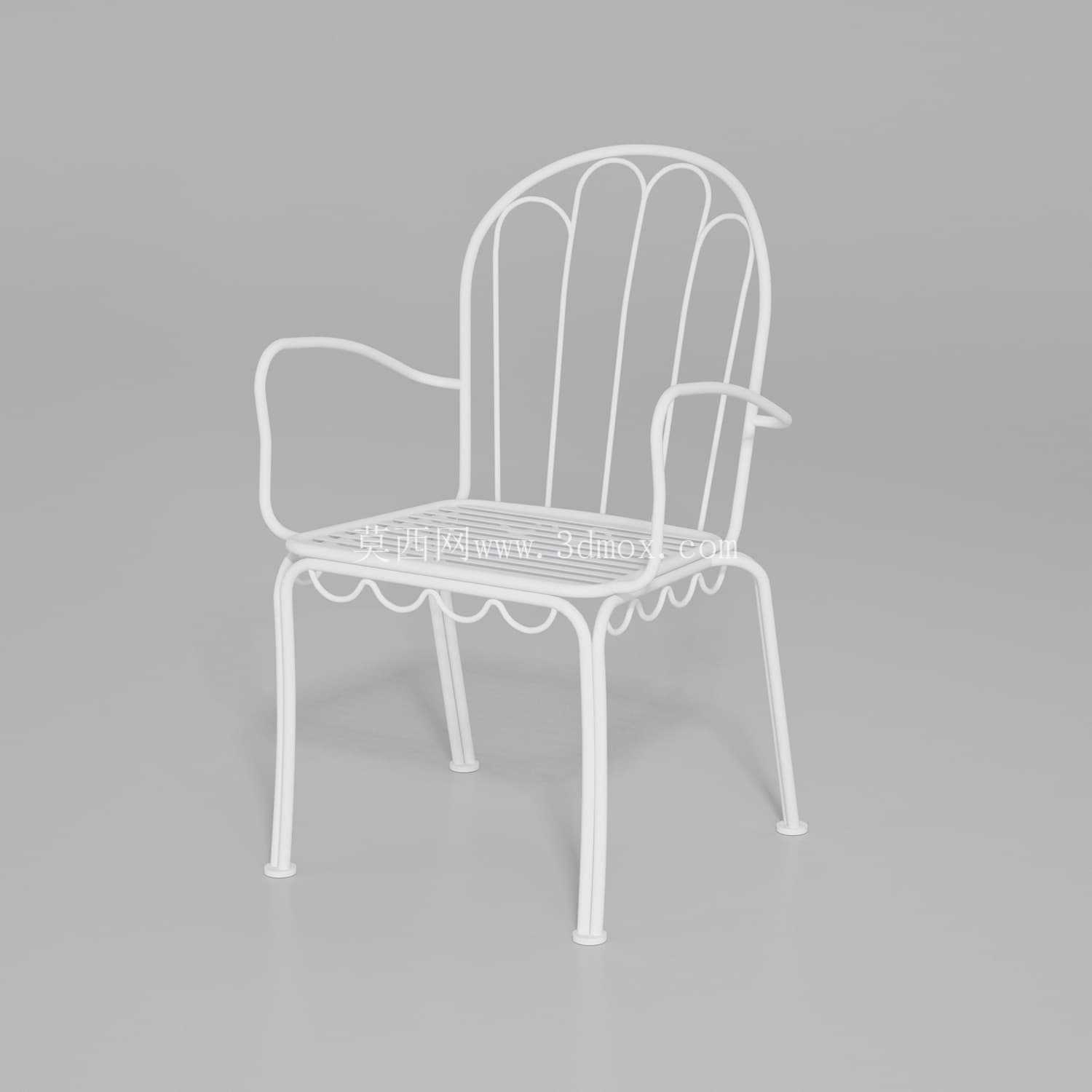 金属框架椅 – 3D线框设计