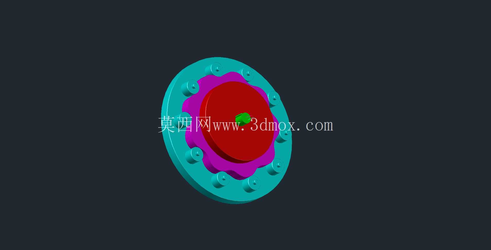 摆线外减速齿轮模型