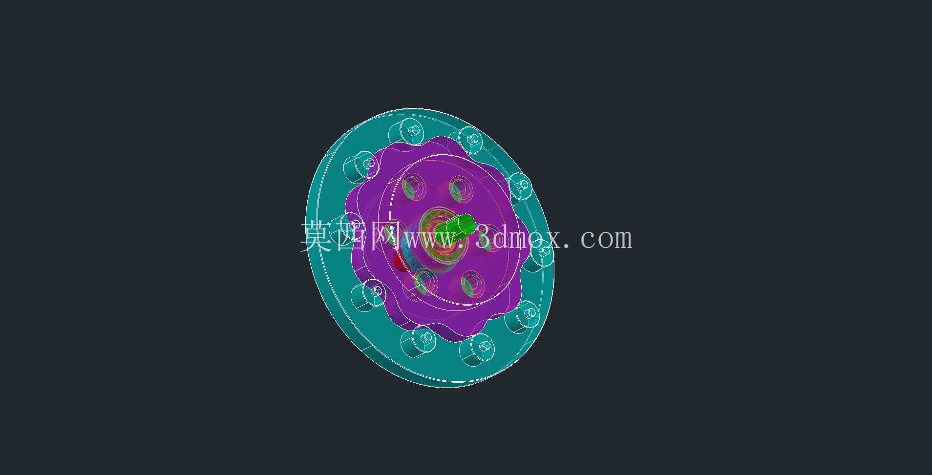 摆线外减速齿轮模型