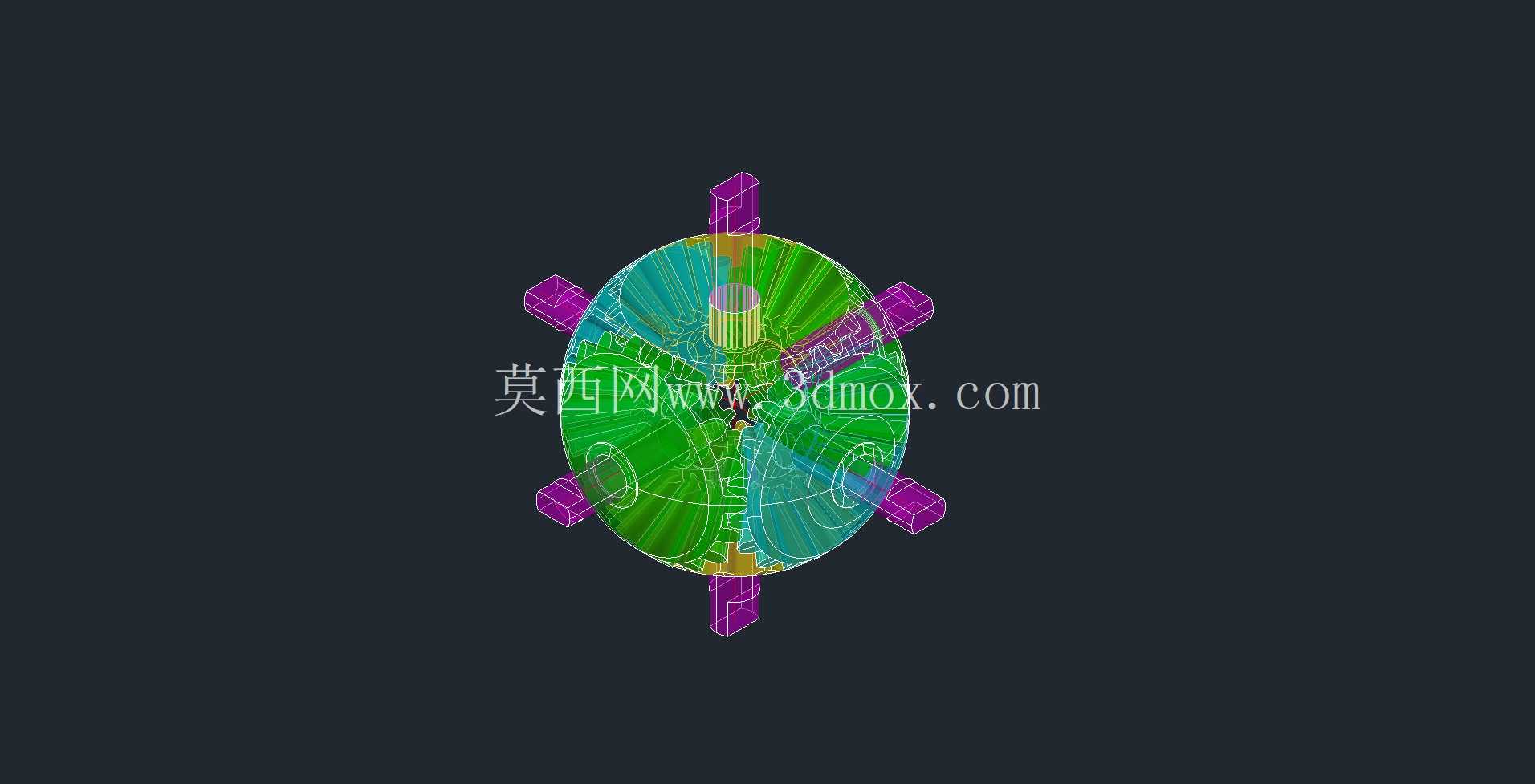 差速球面齿轮模型