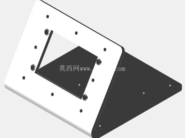 用于 Nextion NX3224T024 显示屏和 Nucleo-64 板的斜角支架