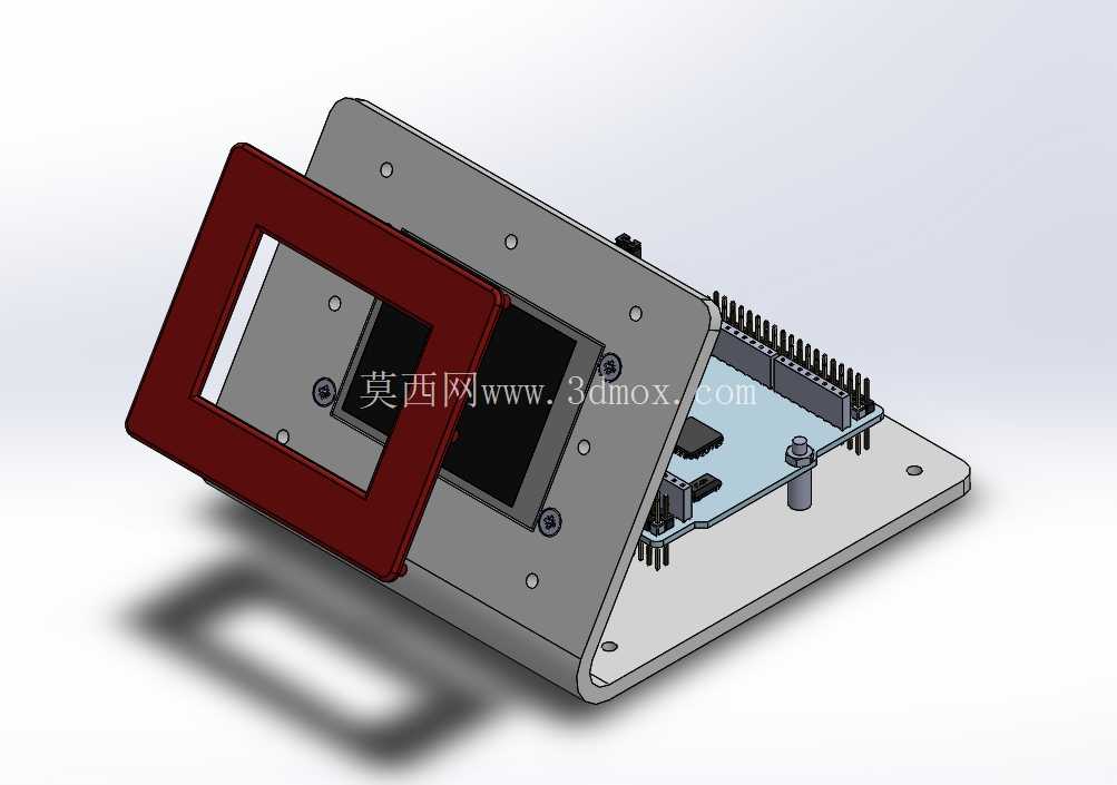用于 Nextion NX3224T024 显示屏和 Nucleo-64 板的斜角支架