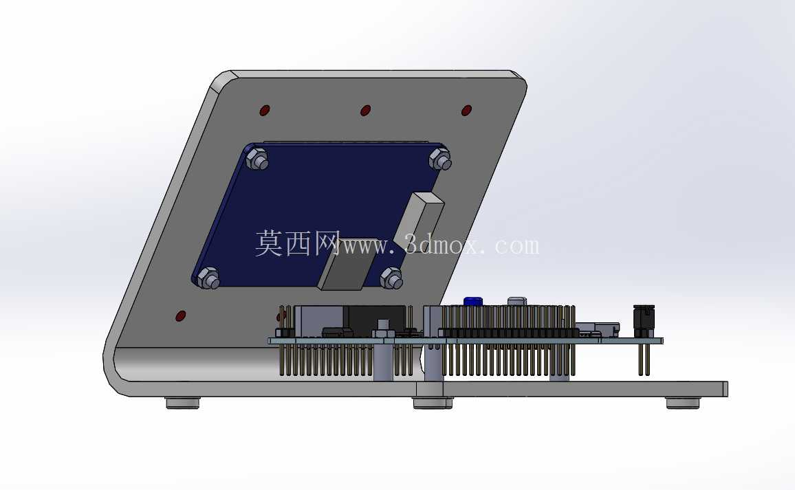 用于 Nextion NX3224T024 显示屏和 Nucleo-64 板的斜角支架