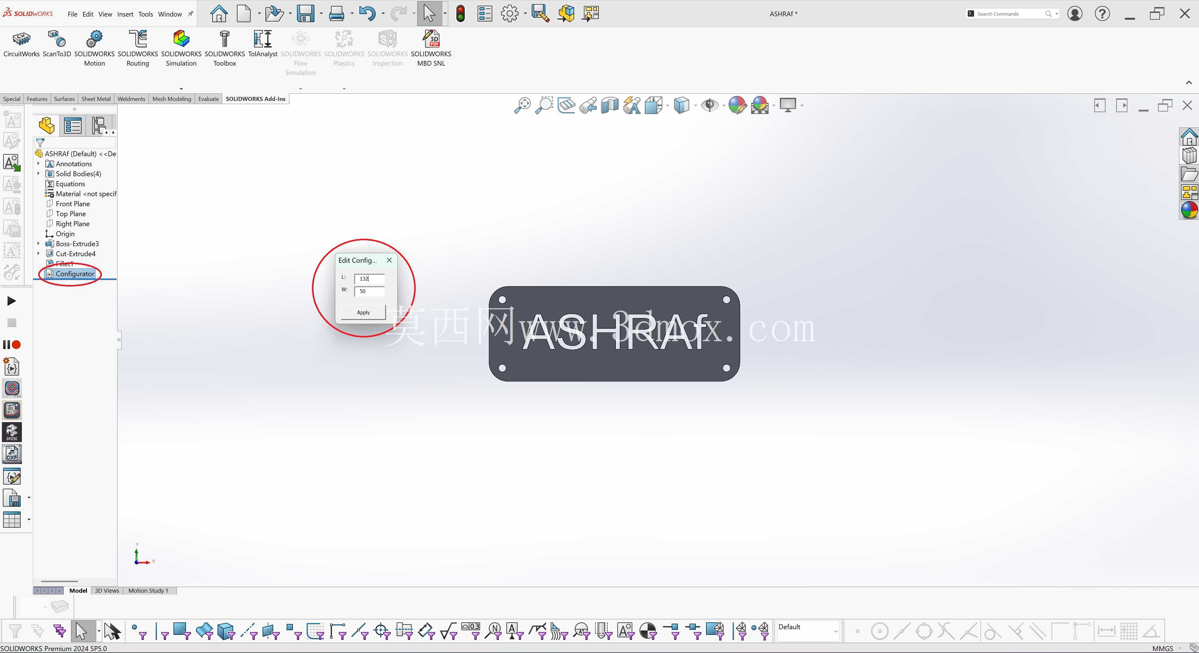 ��̬ SOLIDWORKS �ļ� �C �Զ��������ƺͳߴ磡