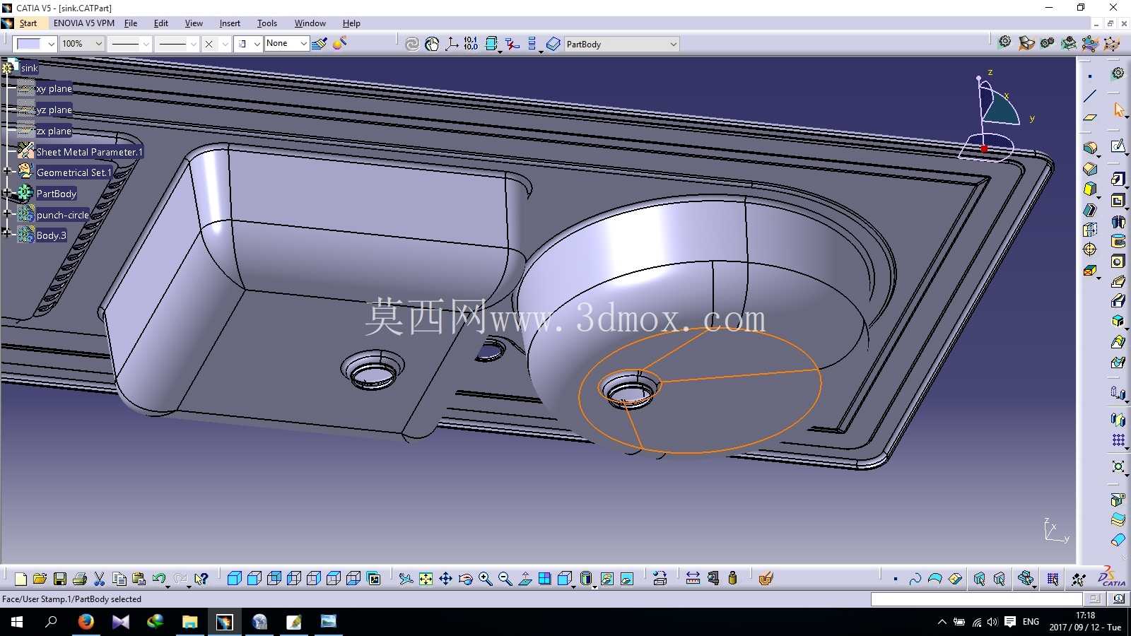 catia V5R21 倾斜水槽