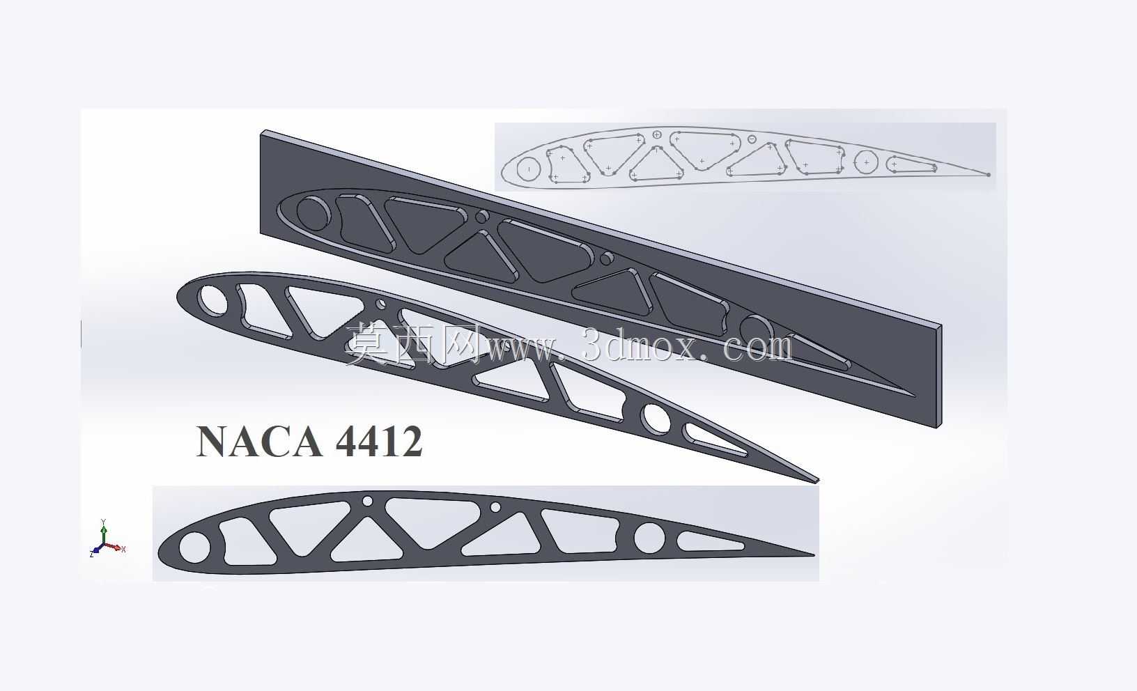 NACA4412机翼翼肋