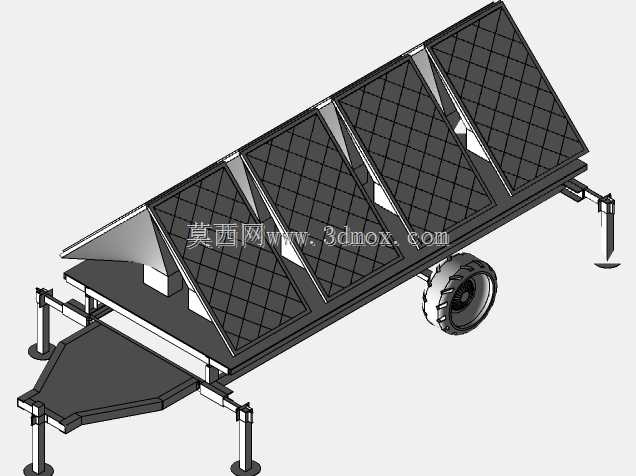 8个带太阳能电池板的固定系统