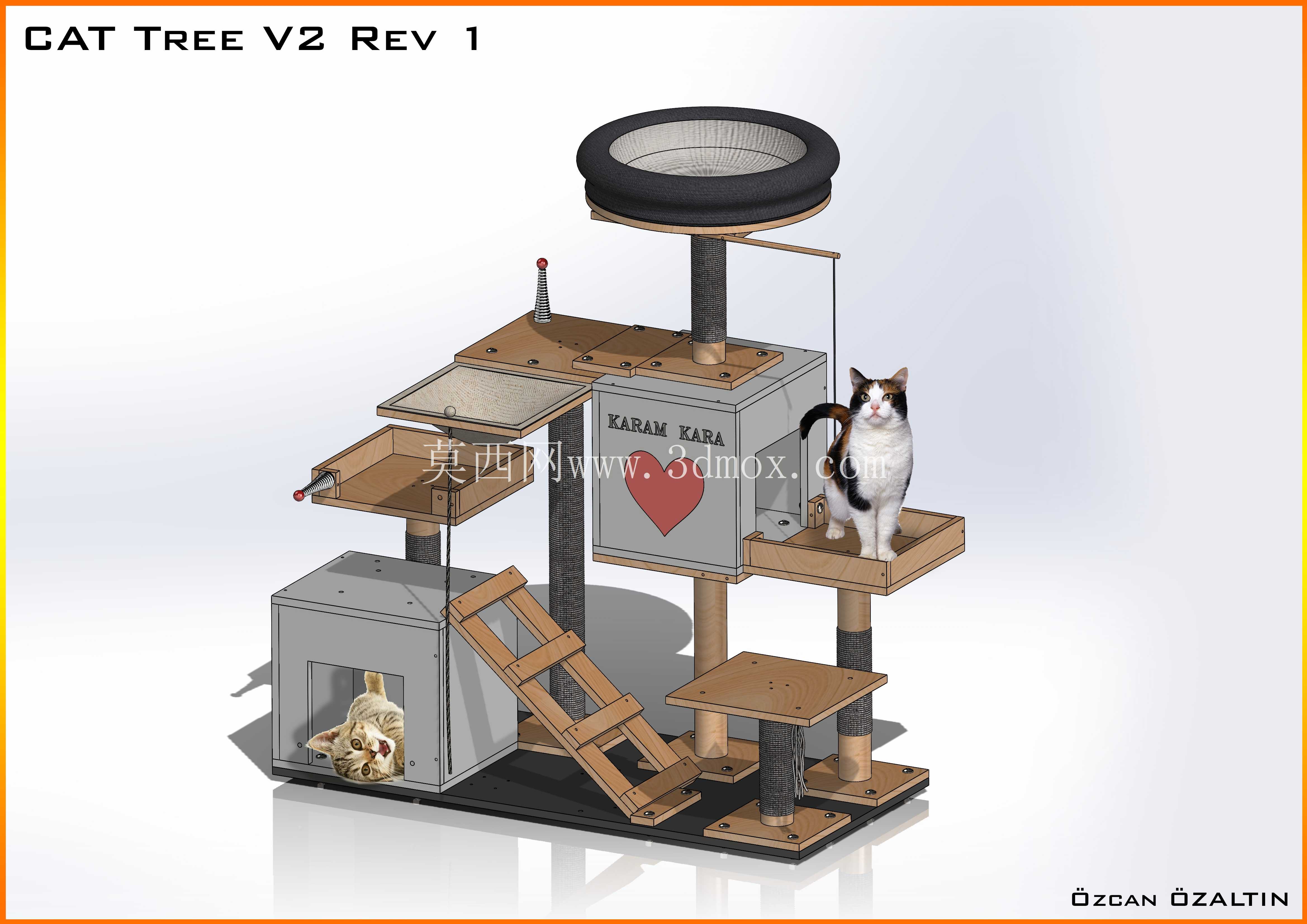 猫树3D模型V2 Rev-1 Solidworks CatTree