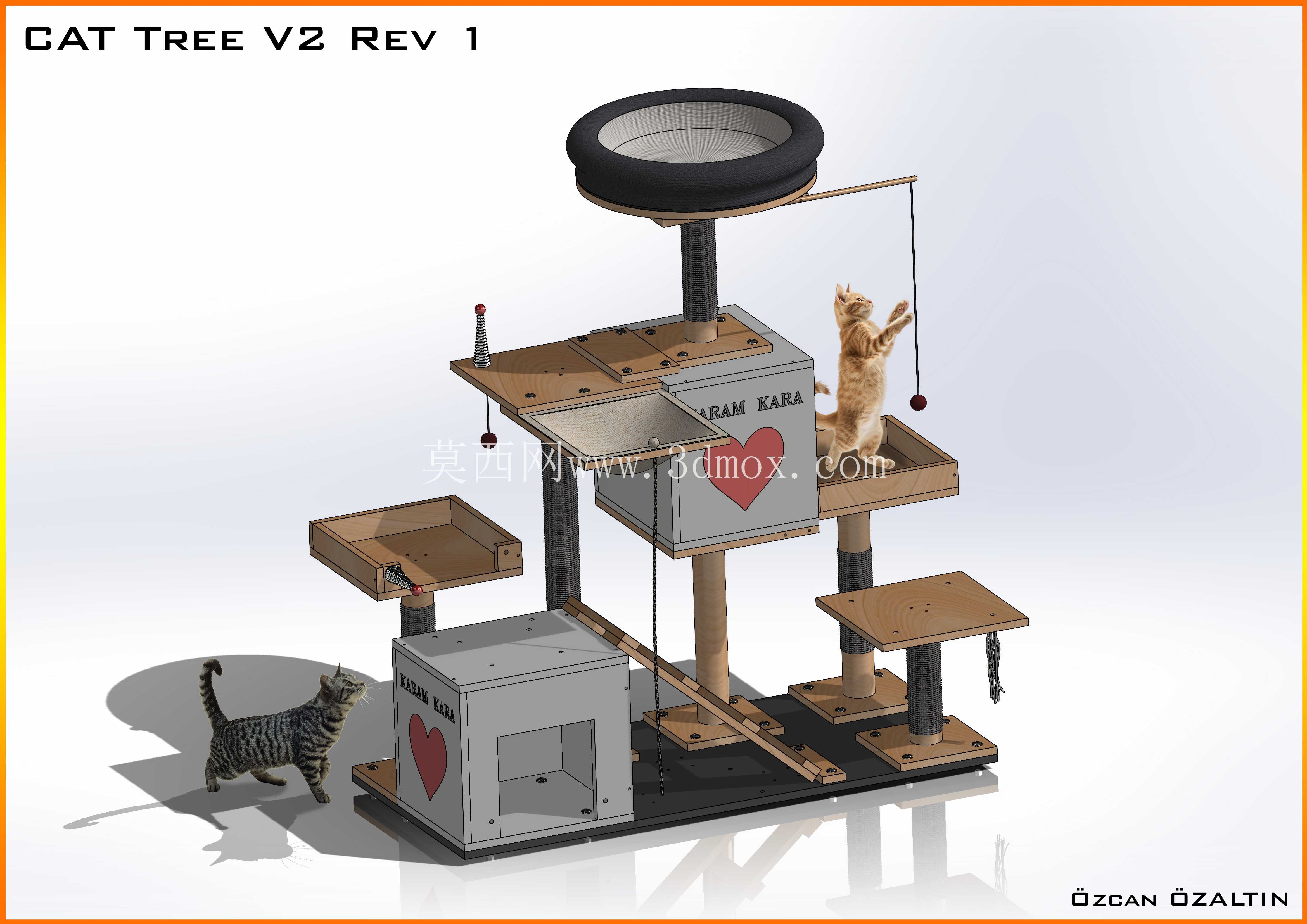 猫树3D模型V2 Rev-1 Solidworks CatTree