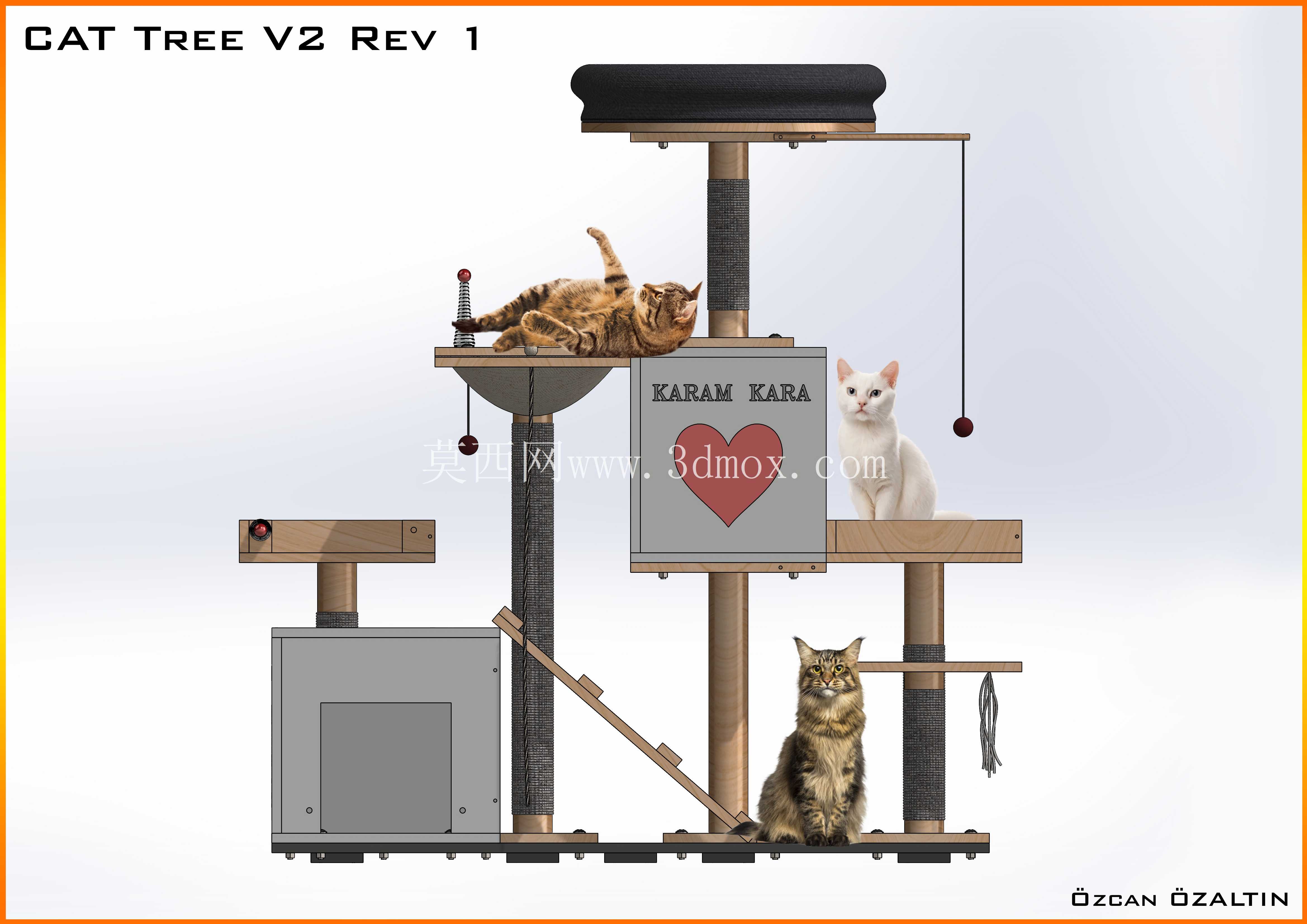 猫树3D模型V2 Rev-1 Solidworks CatTree