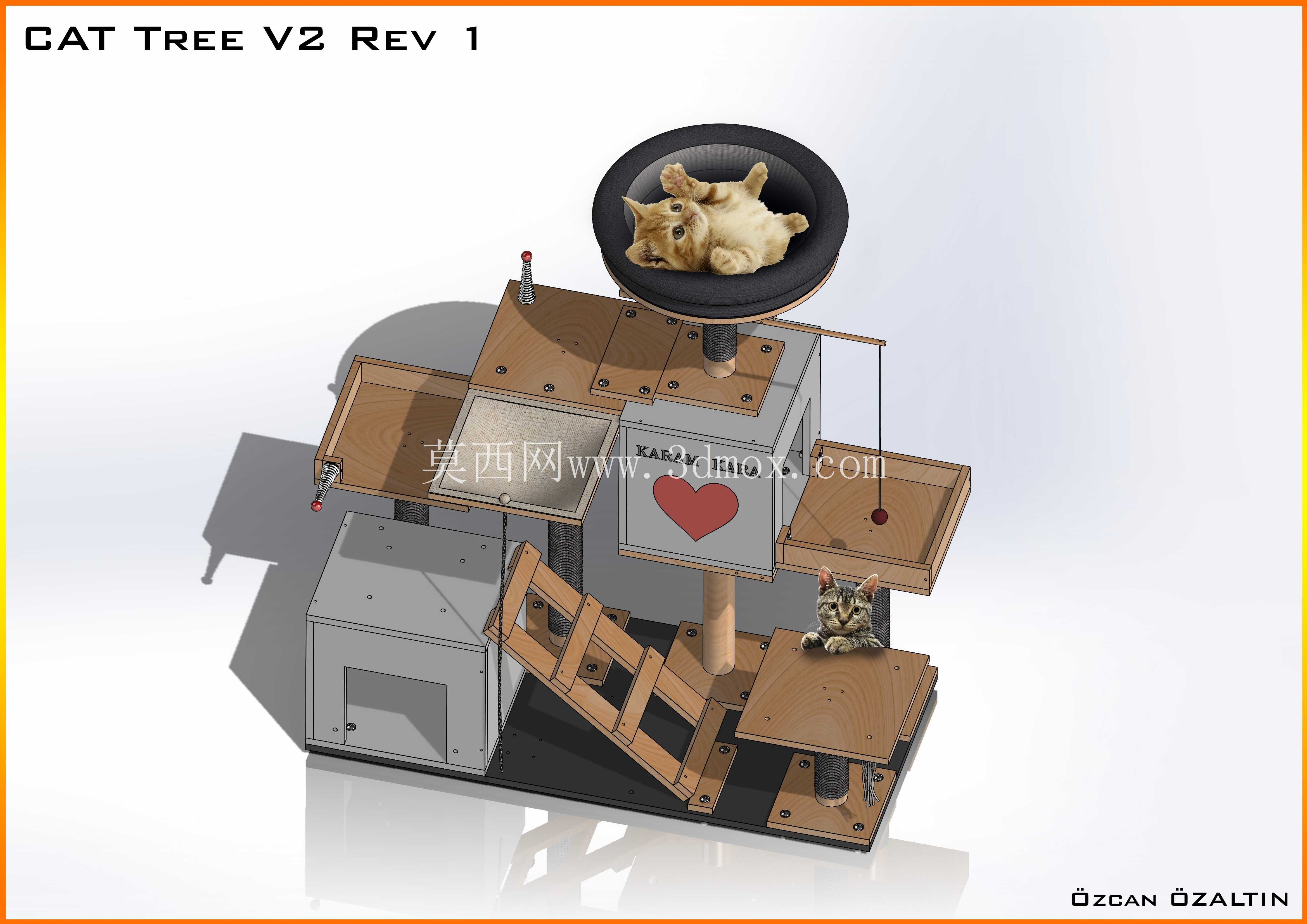 猫树3D模型V2 Rev-1 Solidworks CatTree