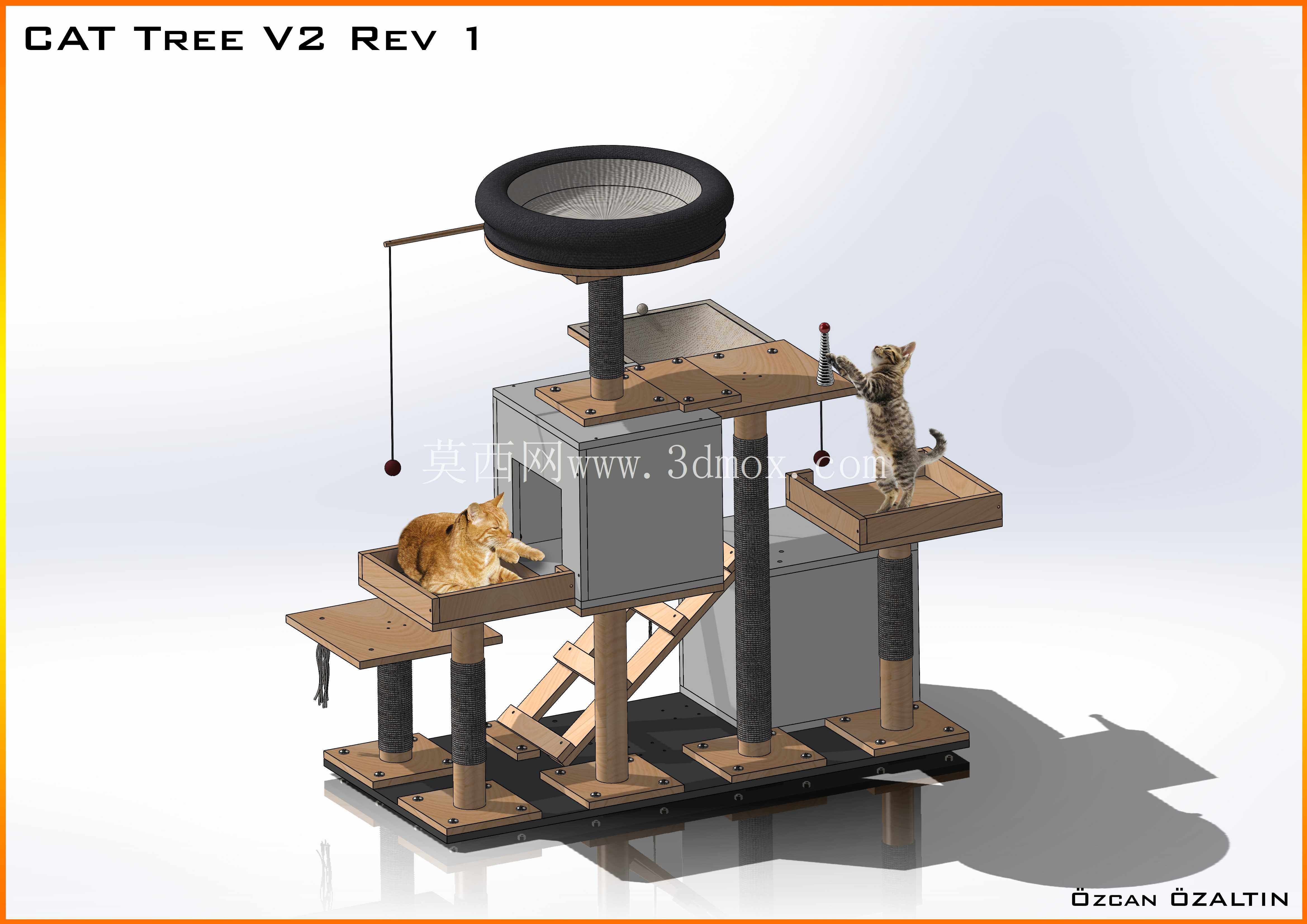 猫树3D模型V2 Rev-1 Solidworks CatTree