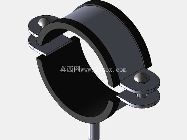 天然气管夹 – 壁挂式支架 | SolidWorks 3D CAD 模型