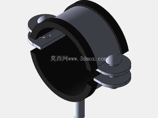 天然气管夹 – 壁挂式支架 | SolidWorks 3D CAD 模型