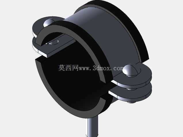 天然气管夹 – 壁挂式支架 | SolidWorks 3D CAD 模型