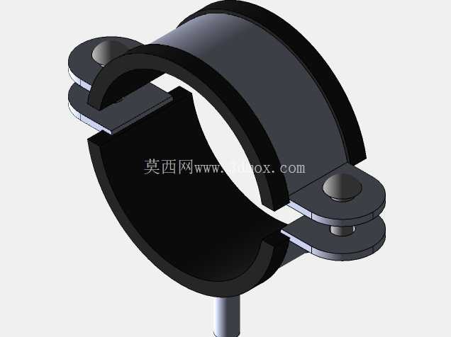 天然气管夹 – 壁挂式支架 | SolidWorks 3D CAD 模型
