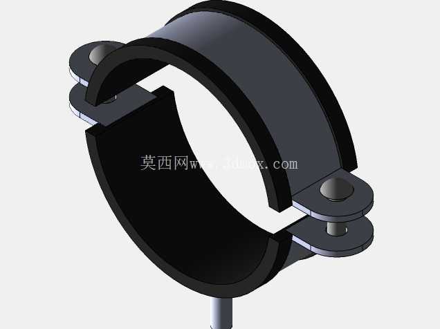 天然气管夹 – 壁挂式支架 | SolidWorks 3D CAD 模型
