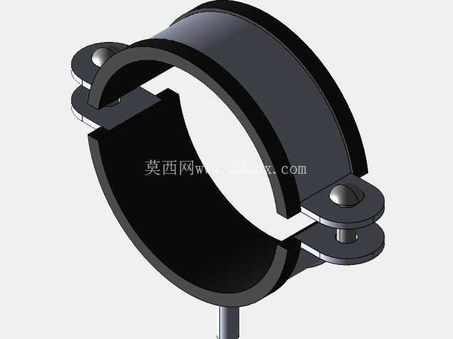 天然气管夹 – 壁挂式支架 | SolidWorks 3D CAD 模型