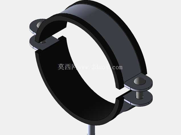 天然气管夹 – 壁挂式支架 | SolidWorks 3D CAD 模型