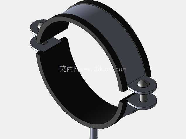 天然气管夹 – 壁挂式支架 | SolidWorks 3D CAD 模型