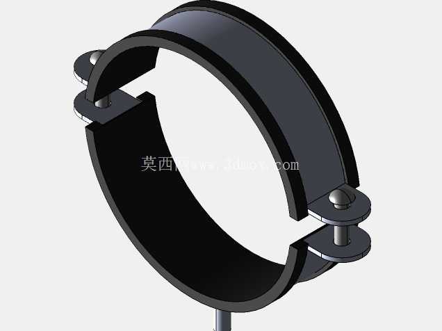 天然气管夹 – 壁挂式支架 | SolidWorks 3D CAD 模型