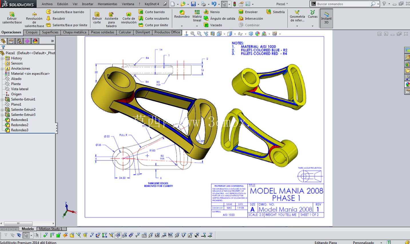 SOLIDWORKS World ��ϰ��Model Mania 2008��