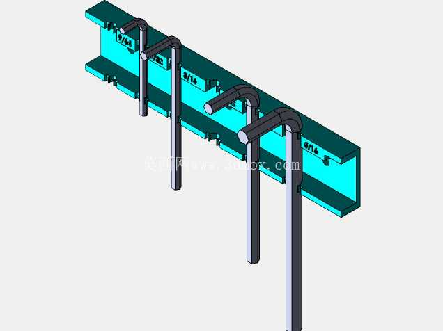 内六角扳手(卡入式)支架 3D 打印