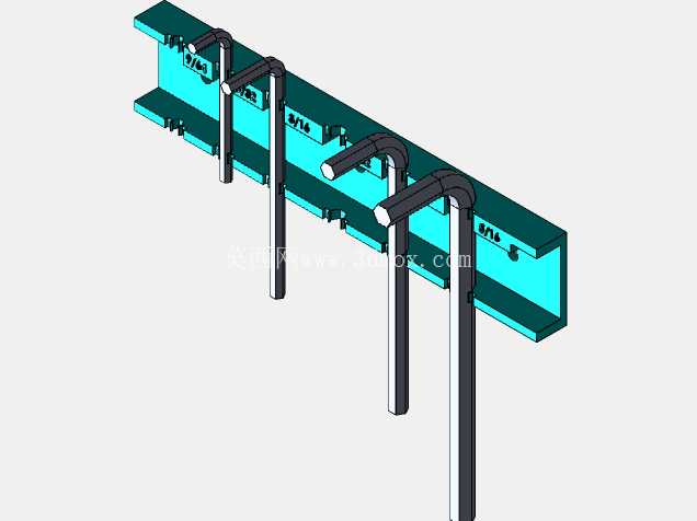 内六角扳手(卡入式)支架 3D 打印