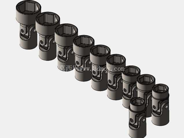 Tekton 万向接头插座托盘 MET \u0026 SAE 3DP