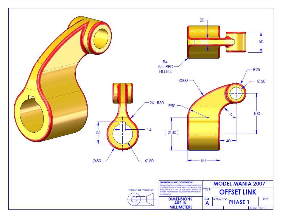 SOLIDWORKS World 练习:Model Mania 2007。