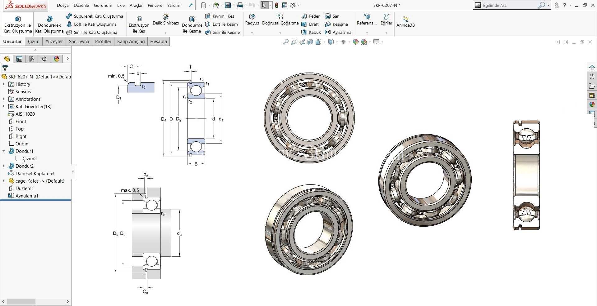 SKF 6207 N ������ ( SKF 6207 N Rulman )