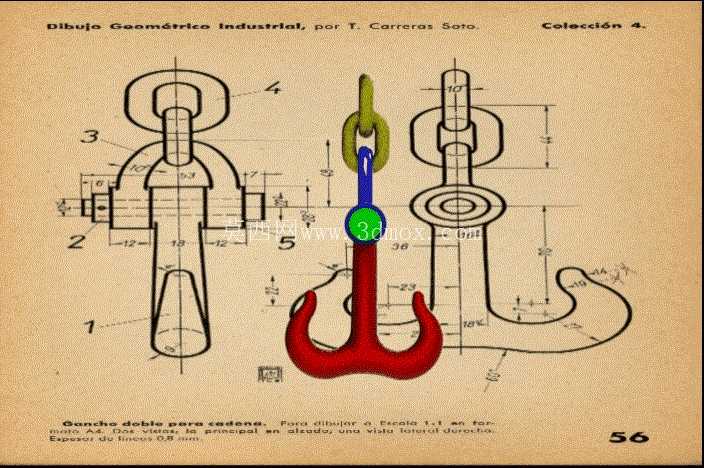 Gancho doble para cadena - Carreras Soto