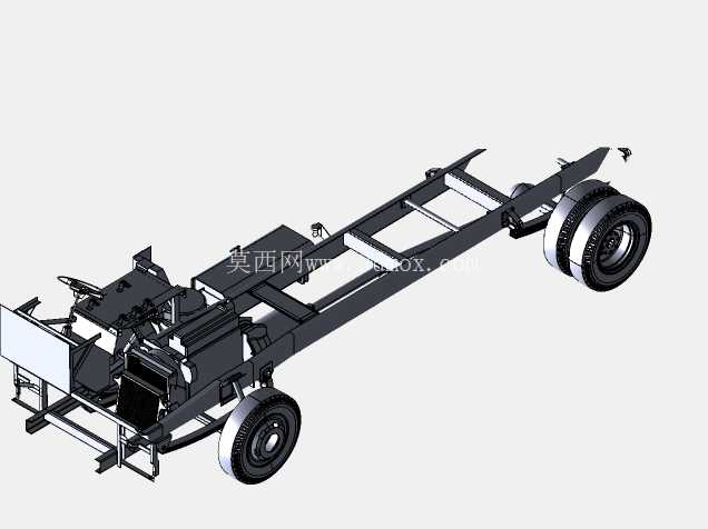 \“三菱 Fuso FE 84G BC Canter 客车底盘 3D 模型:可靠舒适客车的精密设计\”