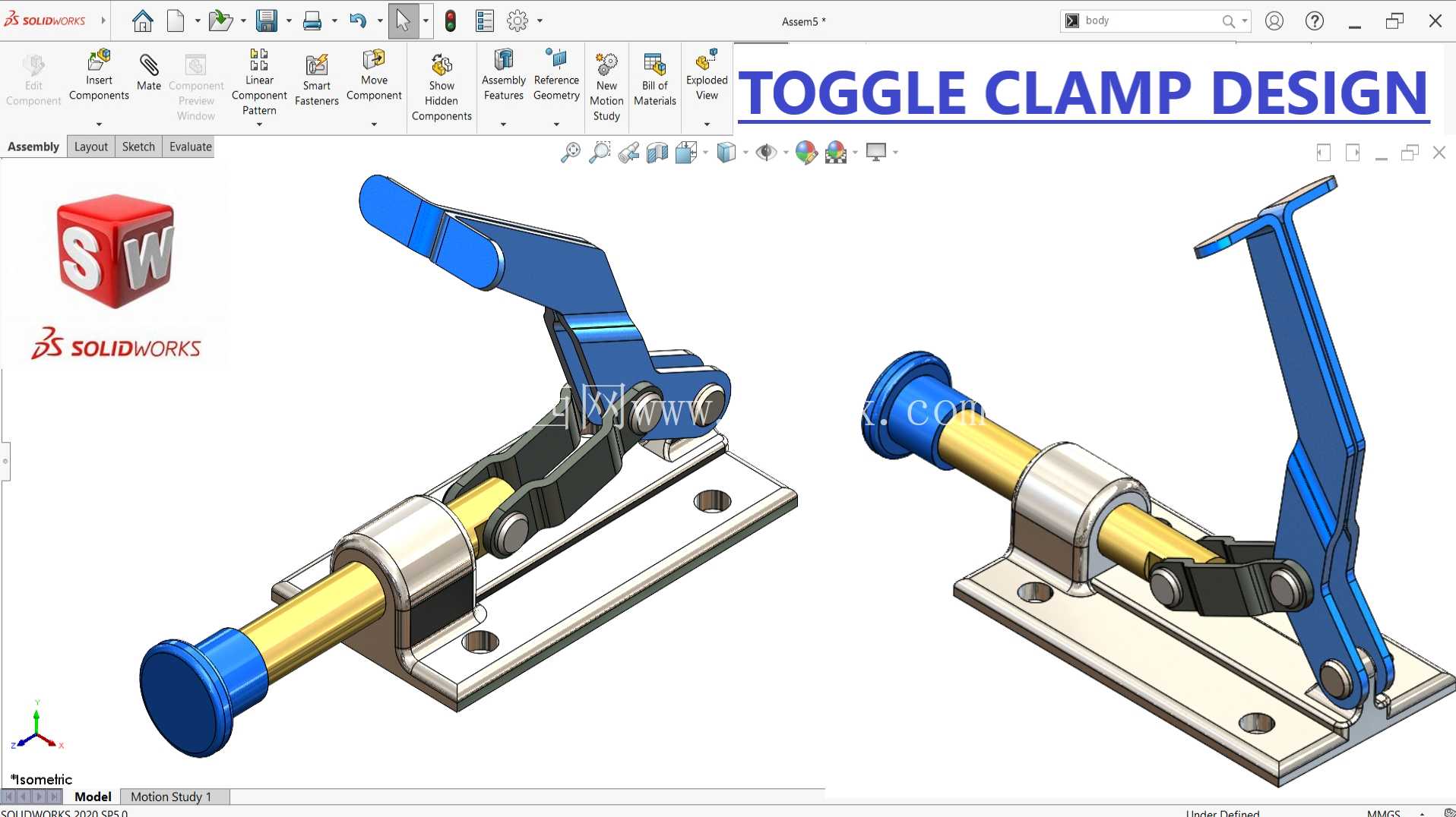 SolidWorks 中铰链夹的设计与装配