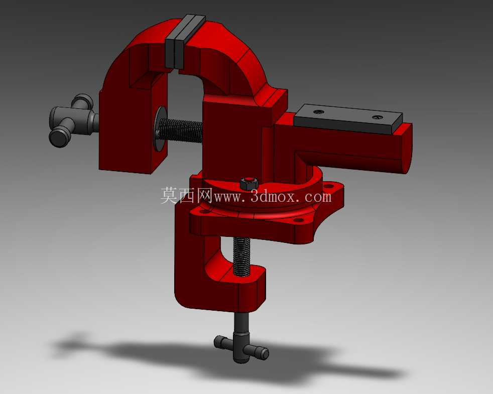 台虎钳 – SolidWorks 模型 + 2D 工程图 (PDF)