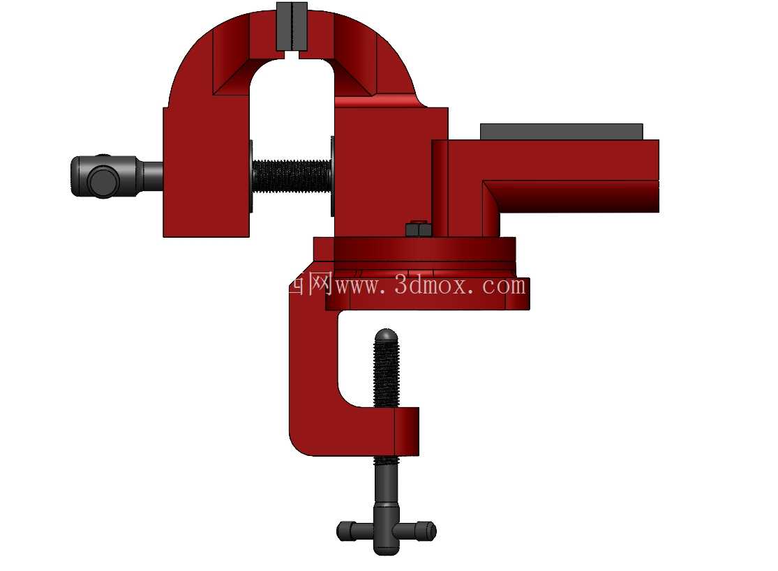 台虎钳 – SolidWorks 模型 + 2D 工程图 (PDF)