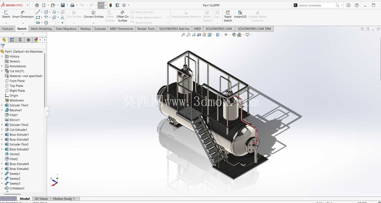 ��ҵѹ������/��¯��SOLIDWORKS ģ�ͣ�