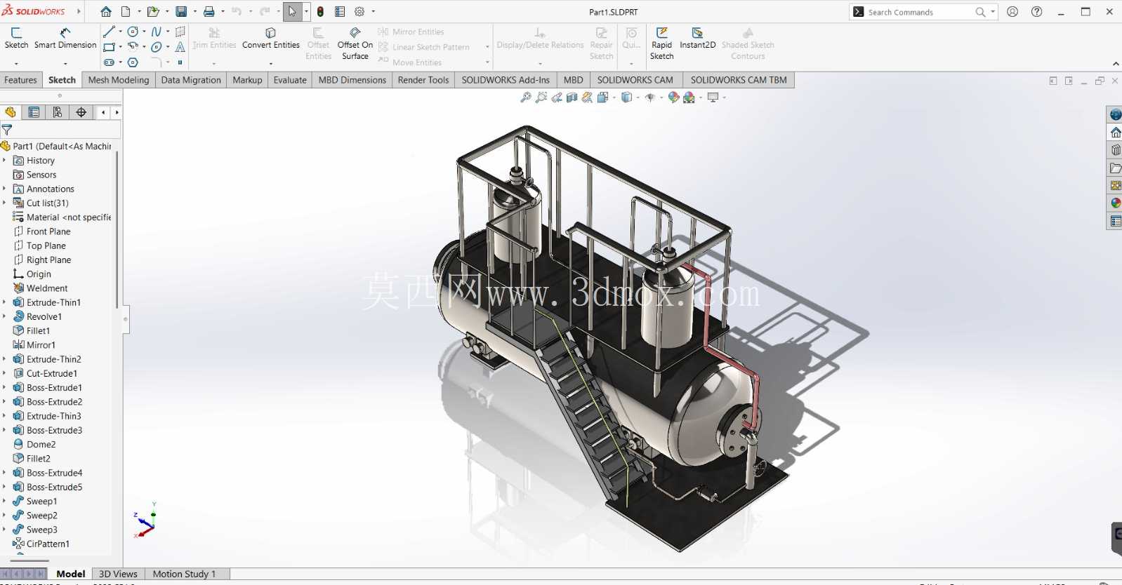 ��ҵѹ������/��¯��SOLIDWORKS ģ�ͣ�
