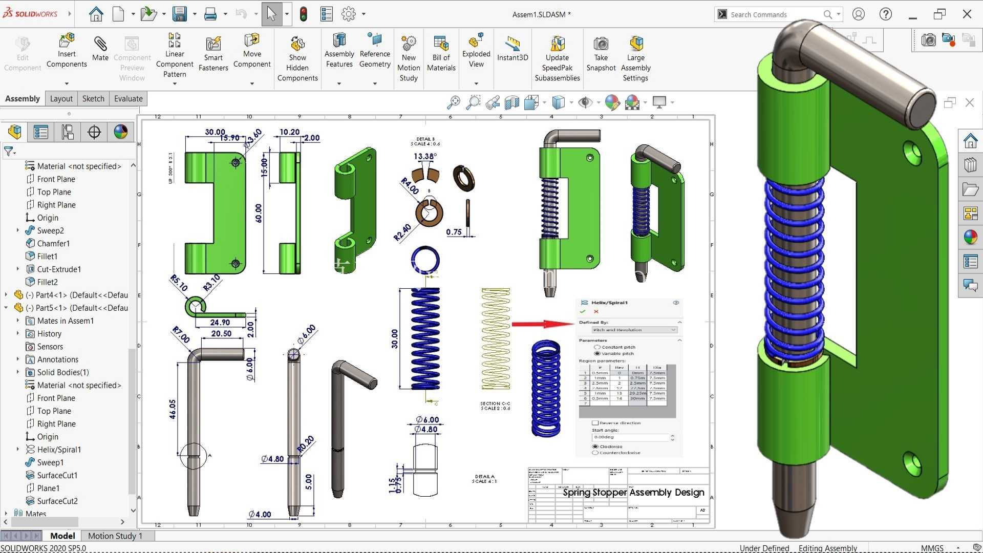 Solidworks �еĵ���ֹ������ƺ�װ��