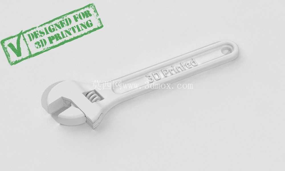 完全组装的3D打印扳手