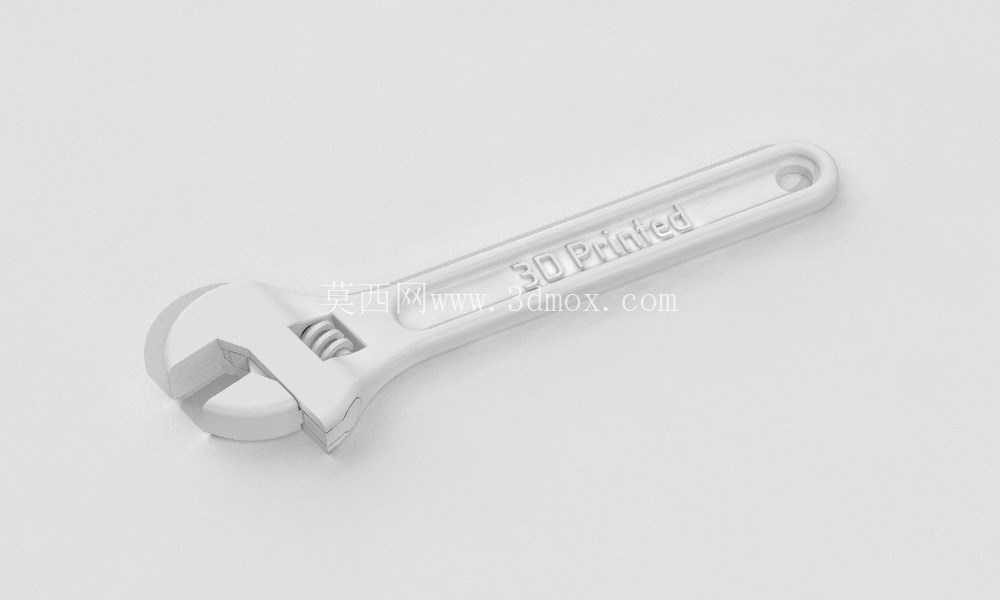 完全组装的3D打印扳手