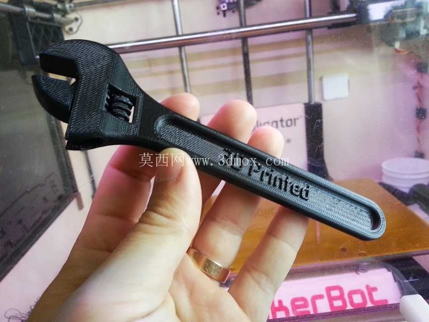 完全组装的3D打印扳手