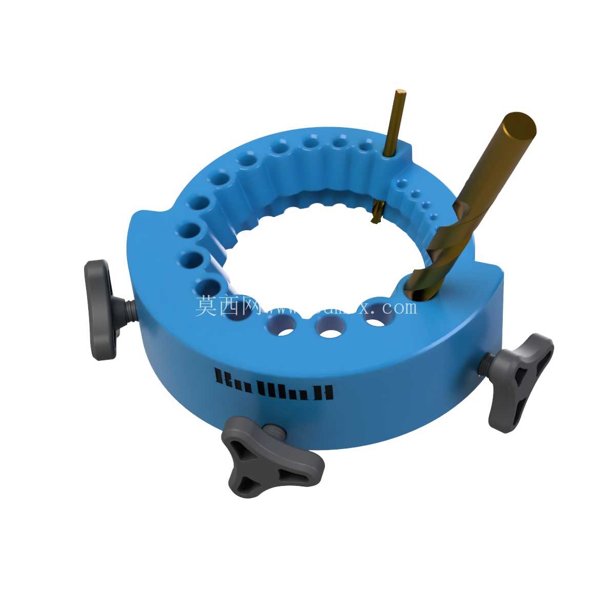 钻头磨刀器 - 3D 打印附件,适用于 135° 角磨机(1–12.5 毫米钻头,适合 125 毫米磨床)