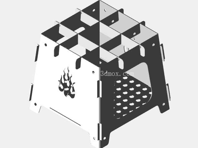 烧烤炉| 户外炉|便携式火坑| 适用于 CNC 激光切割的 SolidWorks 设计