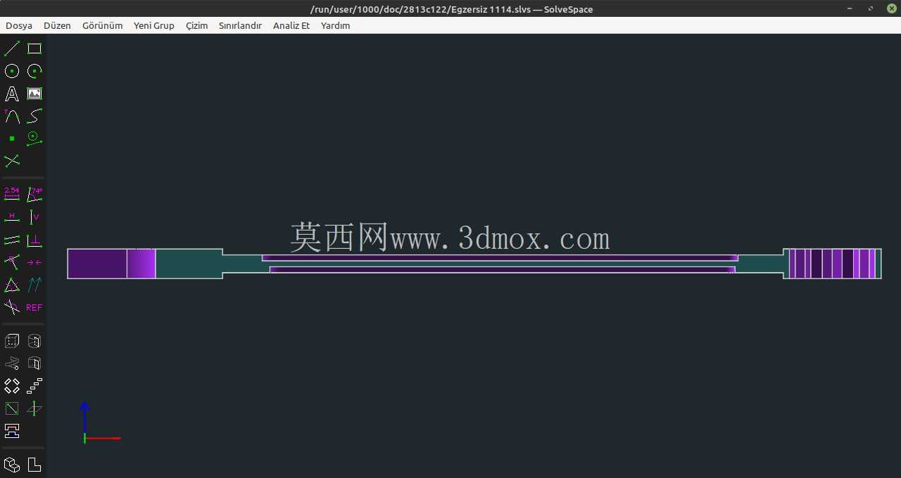 3D CAD 练习 1114 - 开口扳手 - a??k a??z anahtar