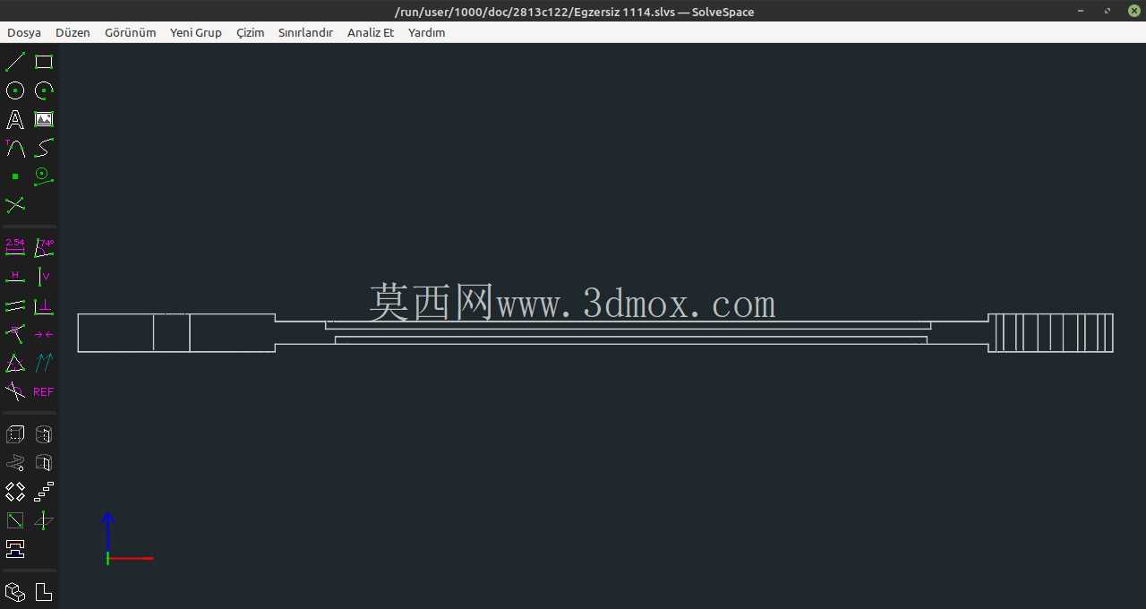3D CAD 练习 1114 - 开口扳手 - a??k a??z anahtar