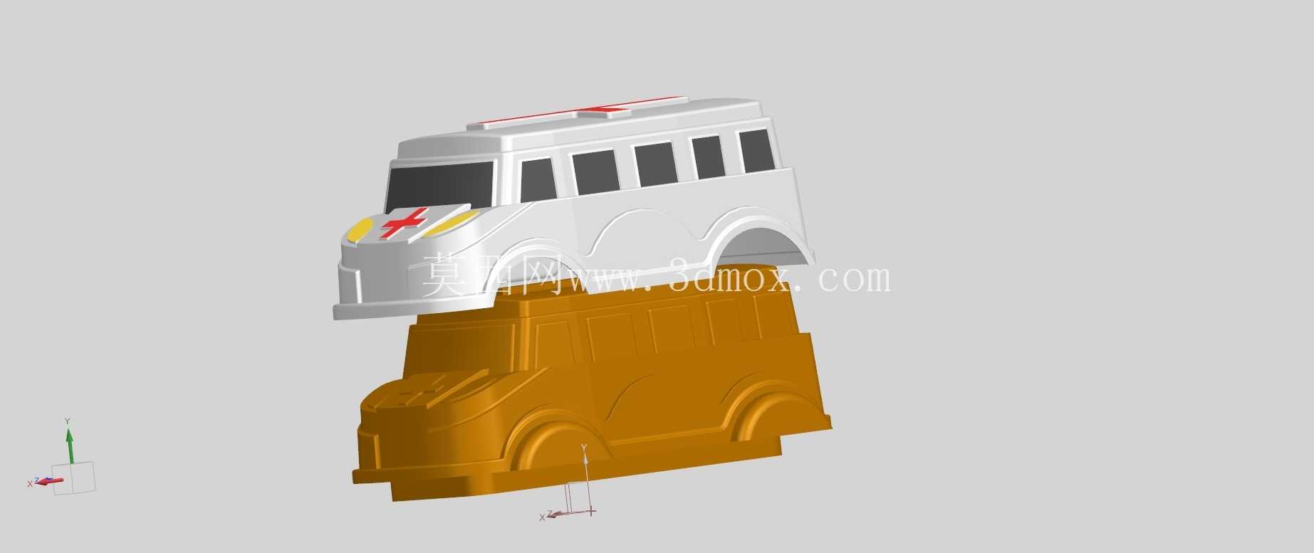 儿童玩具救护车,配有完整的模具和模具