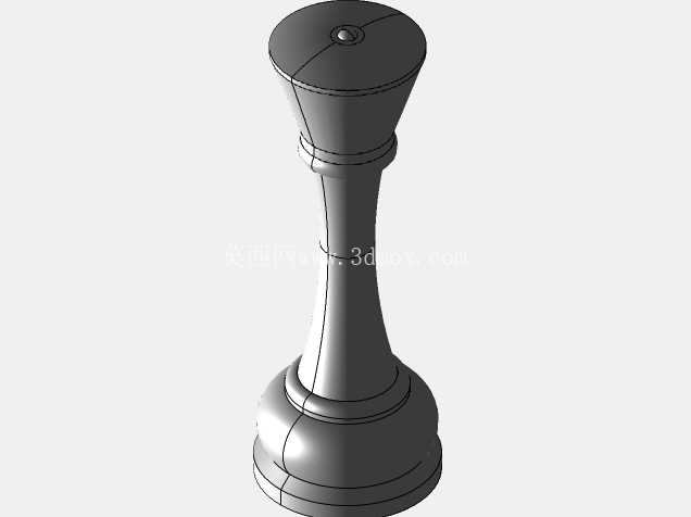 国际象棋皇后3D模型solidworks 2018